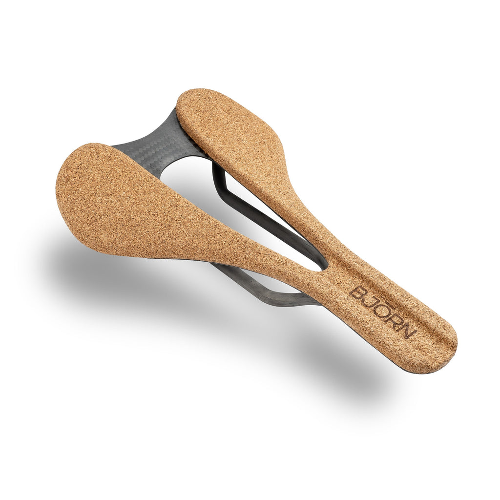 Bjorn Cycles Carbon Bicycle Saddle with Cork pad Probka