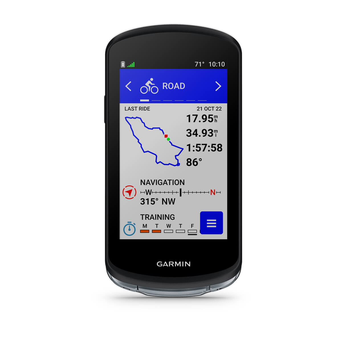 Garmin Edge 1040 GPS cycling computer, front view