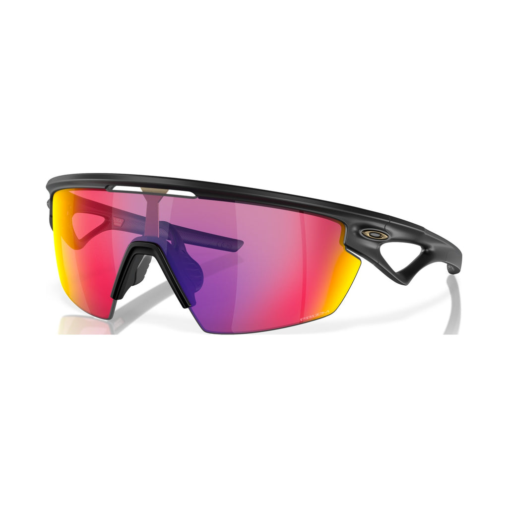 Oakley Sphaera in Prizm Road with matte black frame, three-quarter view