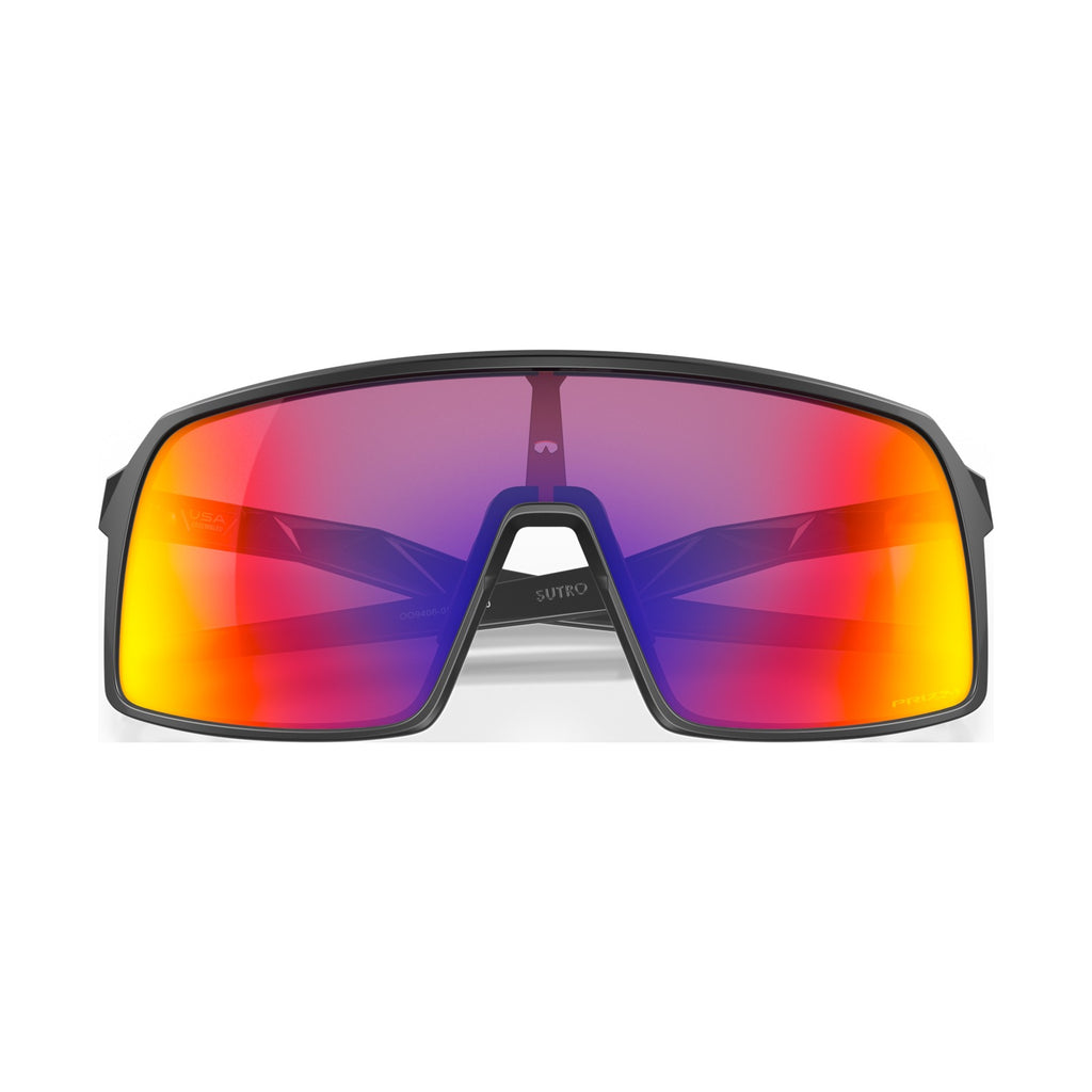 Oakley Sutro close front view showing the Prizm Road lens tint