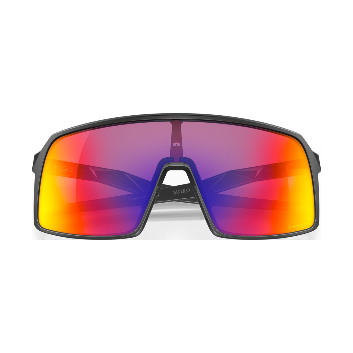 Oakley Sutro close front view showing the Prizm Road lens tint