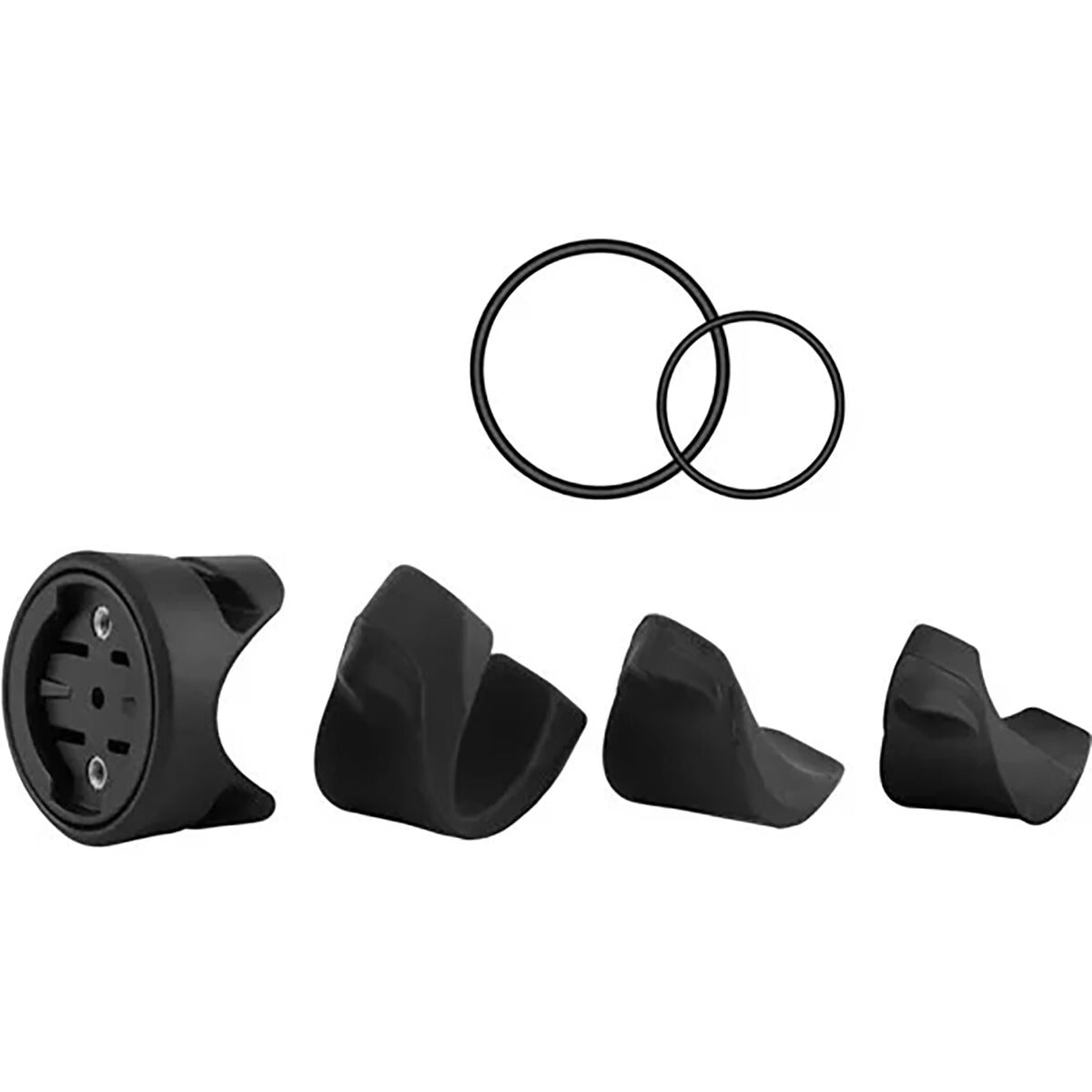 Garmin Varia RTL515 in the box: quarter-turn seatpost mount, three angle shims and two O-ring bands
